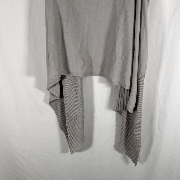 New Coldwater Creek Cardigan Womens Large Grey Sleeveless Open Front Lightweight - Picture 9 of 9
